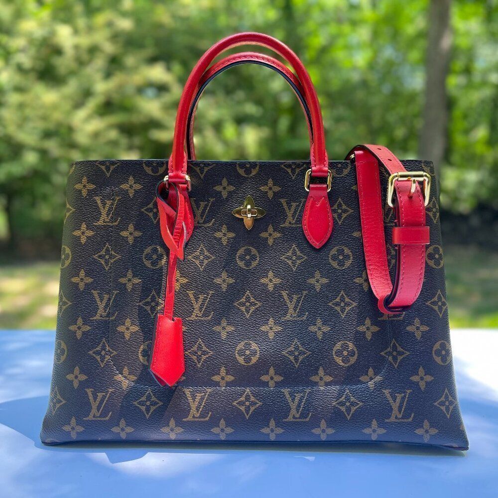 Louis Vuitton Monogram Flower Tote Shoulder Handbag